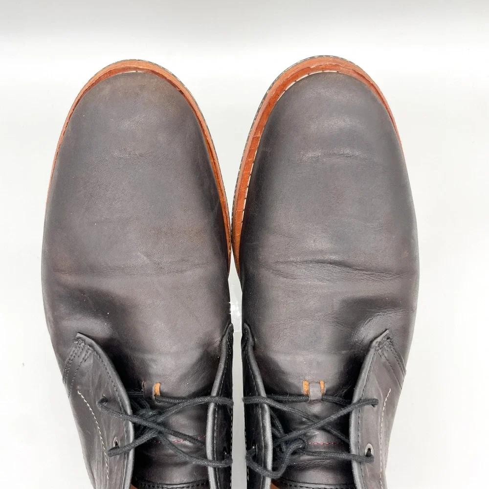 Timberland Mens 13 Wodehouse Chukka Boots Dark Brown Leather Rugged Casual Shoes